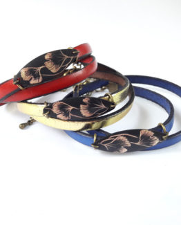 Bracelets cuir collection Ginkgo Biloba
