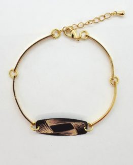 Bracelet dur articulé avec rectangle collection Ruban